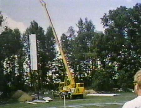 Hi-Way Drive-In Theatre - New Selby Screen Construction July 10 1996